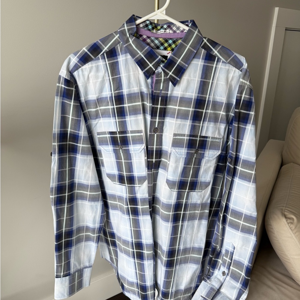 Bugatchi | Blue Plaid Shirt